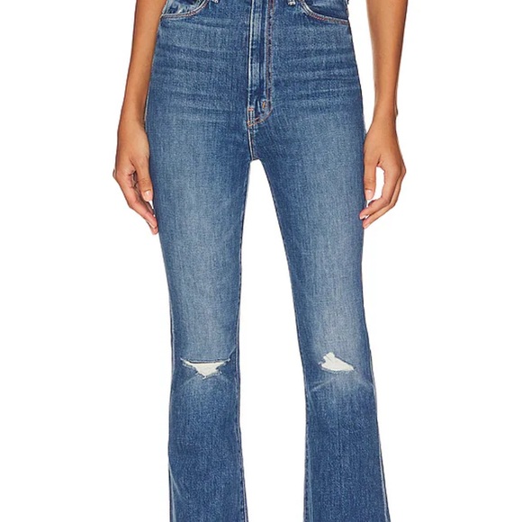 Women's Blue Distressed Jeans - Picture 1 of 1